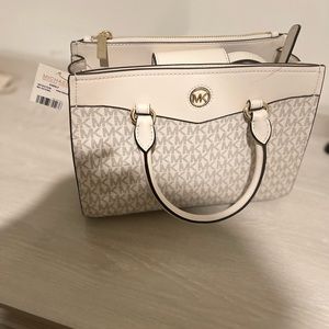 White MK handbag